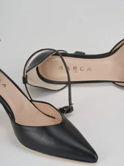Bebè tacco 7 cm nero pelle