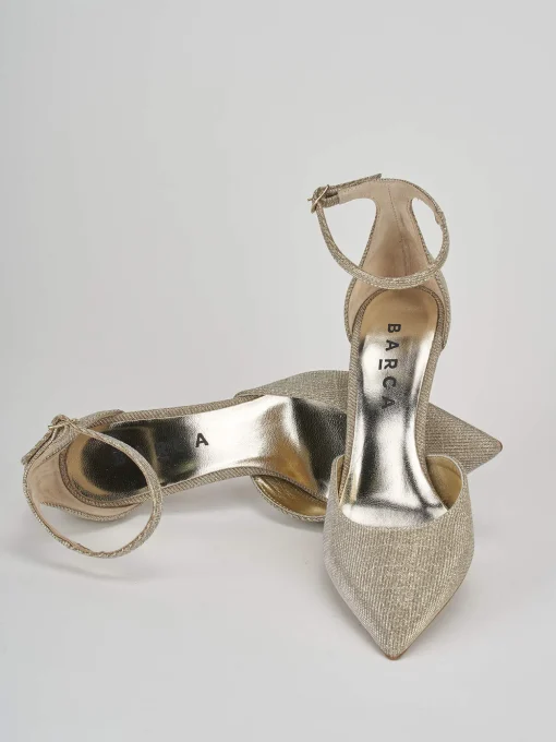 Bebè tacco 7 cm oro glitter