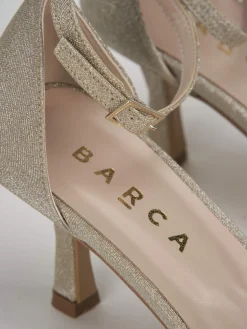 Bebè tacco 5 cm oro glitter