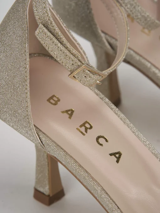 Bebè tacco 5 cm oro glitter