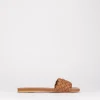 Ciabatta da passeggio tacco 1 cm cuoio
