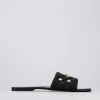 Ciabatta da passeggio tacco 1 cm nero pelle