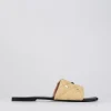 Ciabatta da passeggio tacco 1 cm beige pelle