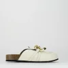 Ciabatta da passeggio tacco 1 cm bianco pelle