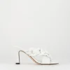 Ciabatta da passeggio tacco 8.5 cm bianco pelle