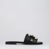 Ciabatta da passeggio tacco 1 cm nero pelle