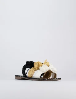 Ciabatta da passeggio tacco 1 cm nero pelle