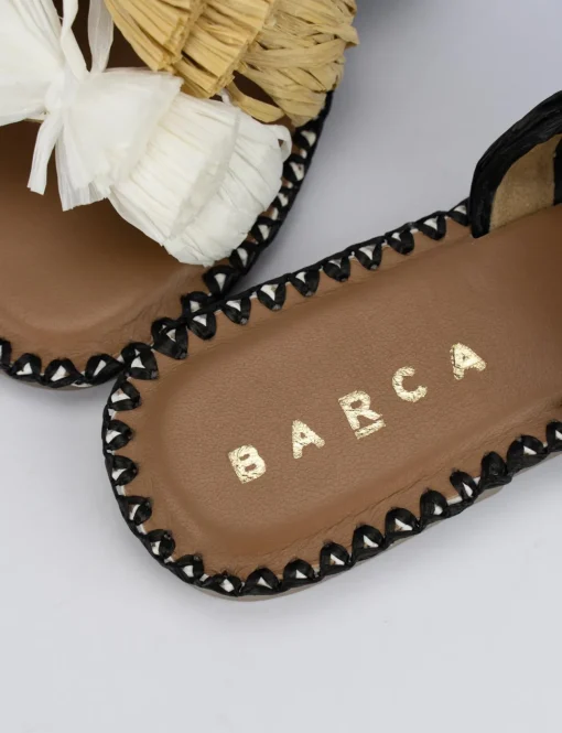 Ciabatta da passeggio tacco 1 cm nero pelle