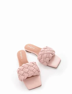 Ciabatta passeggio tacco 1 cm rosa