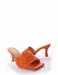 Ciabatta tacco 5 cm arancio