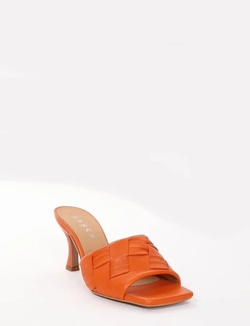 Ciabatta tacco 5 cm arancio
