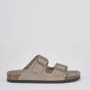 Ciabatta tacco 1 cm beige camoscio