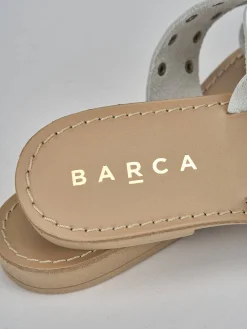 Ciabatta tacco 1 cm bianco pelle