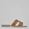 Ciabatta tacco 1 cm marrone pelle