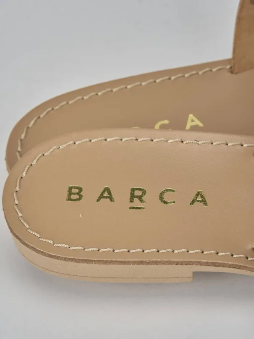 Ciabatta tacco 1 cm marrone pelle