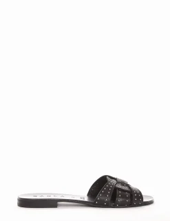ciabatta tacco 1 cm nero