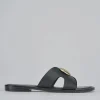 Ciabatta tacco 1 cm nero pelle