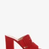 ciabatta tacco 8 cm rosso