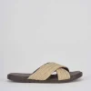 Ciabatta tacco 1cm beige pelle