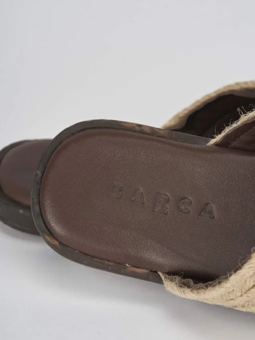 Ciabatta tacco 1cm beige pelle