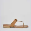 Ciabatte infradito tacco 1cm marrone pelle