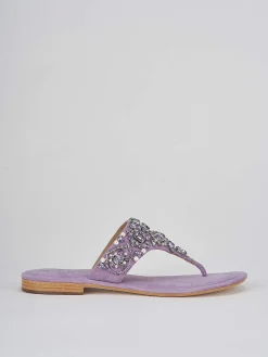 Ciabatte infradito tacco 1cm rosa camoscio