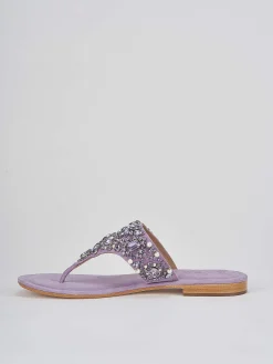 Ciabatte infradito tacco 1cm rosa camoscio