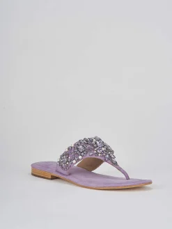 Ciabatte infradito tacco 1cm rosa camoscio