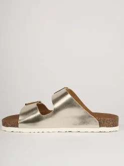 Ciabatte pelle oro