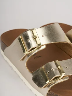 Ciabatte pelle oro