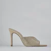 Ciabatte tacco 10cm camoscio beige