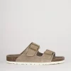 Ciabatte tacco 1cm camoscio beige