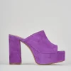 Ciabatte tacco 11cm camoscio rosa