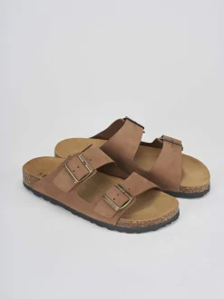 Ciabatte tacco 1cm nabuk testa