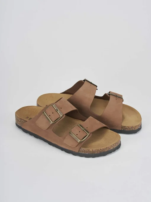 Ciabatte tacco 1cm nabuk testa