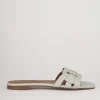 Ciabatte tacco 1cm pelle azzurro