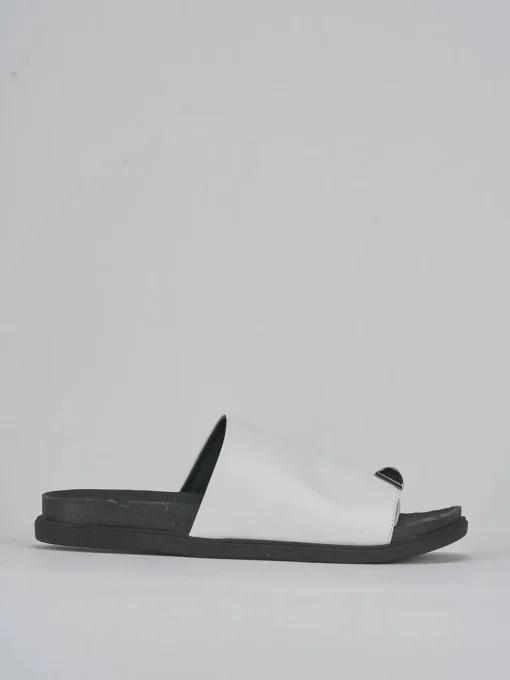 Ciabatte tacco 1cm pelle bianco