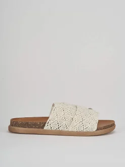Ciabatte tacco 1cm pelle bianco