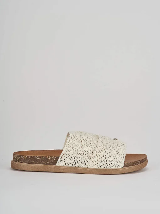 Ciabatte tacco 1cm pelle bianco