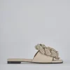 Ciabatte tacco 1cm pelle beige