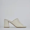 Ciabatte tacco 7cm pelle bianco