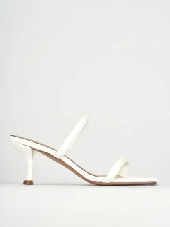 Ciabatte tacco 5cm pelle bianco