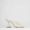 Ciabatte tacco 10cm pelle bianco