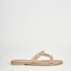 Ciabatte tacco 1cm pelle beige