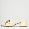 Ciabatte tacco 5cm pelle bianco