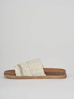 Ciabatte tacco 1cm pelle bianco