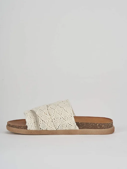 Ciabatte tacco 1cm pelle bianco