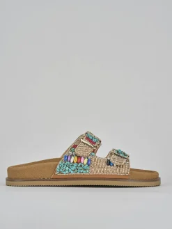 Ciabatte tacco 1cm pelle marrone