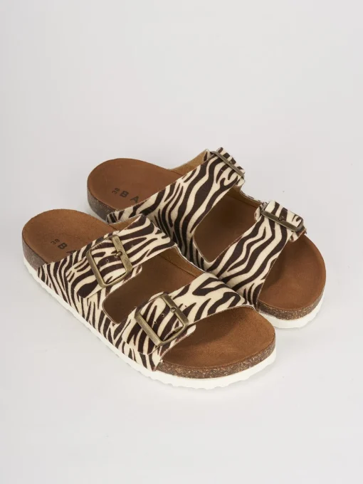 Ciabatte tacco 1cm pelle multicolor