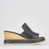 Ciabatte tacco 9cm pelle nero